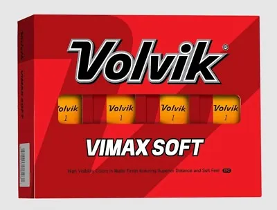 Volvik Golf VIMAX Soft Golf Balls - Soft Feel Golf Ball - Matte Orange • $29.95