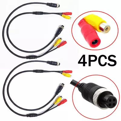 4x 4 Pin FeMale To RCA Adapter Cable Converter For Car Backup Camera Video • $15.89