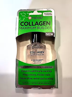 NAIL-AID Collagen Maximum Builder Clear 0.55 Fl Oz Thickener/Hardener FreeShip • $17.50