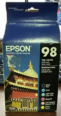 Epson 98 Genuine Ink T098120 T098220 T098320 T098420 T09520 T098620 Date: 2019 • $50