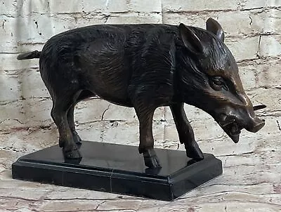 Detailed Wild Pig Farm Animal Los Statue Figurine Bronze Sculpture Figure Sale • $209.50