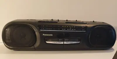 PANASONIC RX-FT530 Vintage Stereo AM/FM Radio Dual Cassette Recorder Boombox. • $139.99