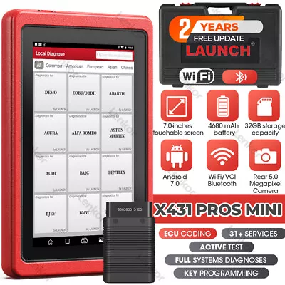 $559 • Buy LAUNCH X431 Pros Mini Diagun V Bidirectional Car Diagnostic Scanner Key Coding