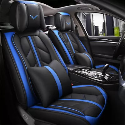 Luxury Leather Car Seat Covers 5 Seats Full Set Protector Universal Sport Style • $98.99