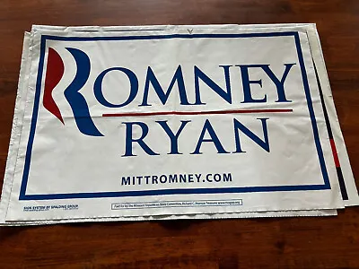 2012 Mitt ROMNEY-Paul RYAN Presidential Campaign Yard Sign--Poly / 24 X 16 • $11.99