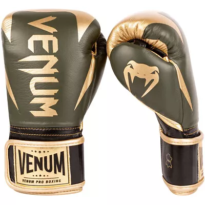 Venum Hammer Pro Hook And Loop Boxing Gloves - Khaki/Gold • $209.99