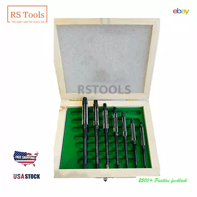 New Adjustable Hand Reamer 7 Pcs Set HV To H3 1/4  - 15/32  Inch 6 Blades USA • $28.49