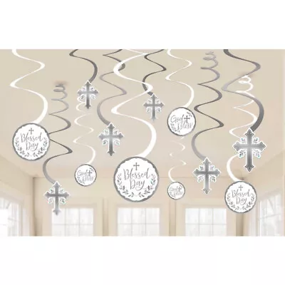 Blessed Day Religious Baptism Christening Hanging Danglers Party Decorations  • $14.95