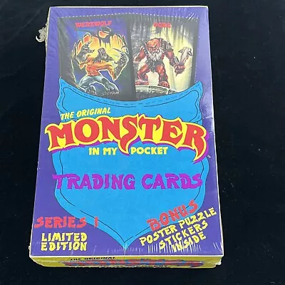 1991 Monster In My Pocket Trading Cards 48 Packs Puzzle & Stickers Unopened Box • $89.99