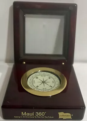 Vintage CHASS Mahogany Navigator Compass  Brass Accents • $9.67