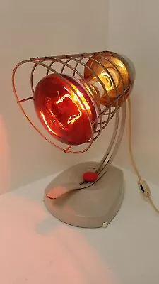 Vintage Art Deco Mid Century Sears Sun & Heat Lamp W/Red Bulb • $27.99