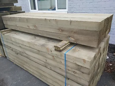 Garden Sleepers Green Pressure Treated200x100 X2.4m  • £21