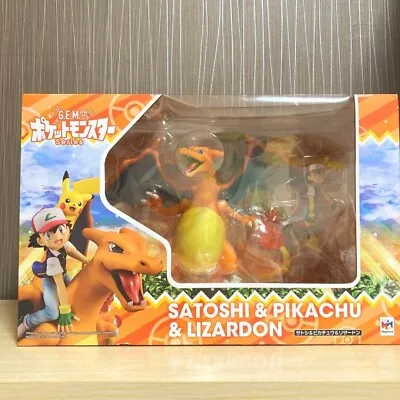 G.E.M. Pokemon Ash Ketchum & Pikachu & Lizardon Charizard Figure MegaHouse • $249.82
