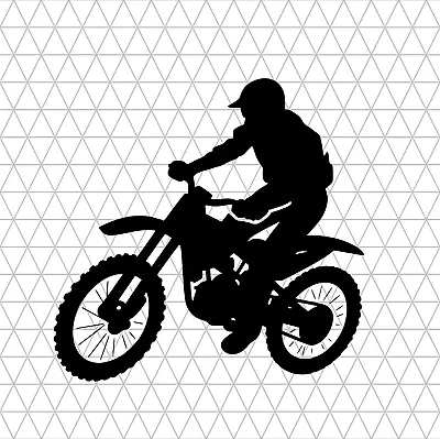 Dirt Bike SVG Vector Clip Art Design Silhouette Clipart For Vinyl Decal Sticker • $0.99