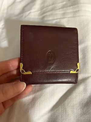 Must De Cartier Leather Mini Coin Case Wallet • $39