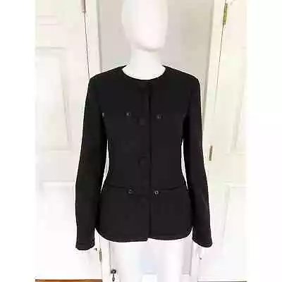 Moschino Cheap + Chic Black Wool Snap Front Jacket It 42 Us 8 • $32.26