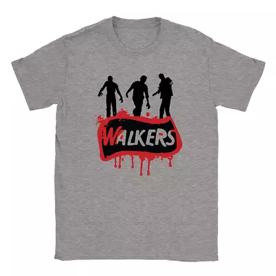 Walkers Mens T-Shirt Walking Dead Funny Parody Zombies Present Gift Top • £9.49