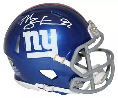 Michael Strahan Autographed New York Giants Speed Mini Helmet Beckett 35992 • $129.99