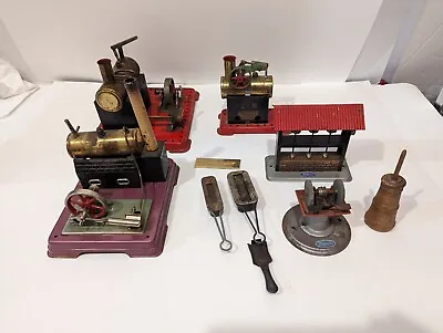 Vintage Mamod Fleischman Wilseco Model Tin Steam Powered Toys Lot Accesories • $400