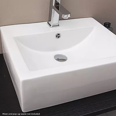 Della Francesca Ceramic Rectangular Above Countertop Basin For Vanity         • $189.95