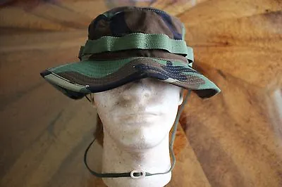 Usmc Marine Corps Woodland Bdu Ripstop Camo Combat Floppy Hat Boonie Cap 7 1/4 • $26.99