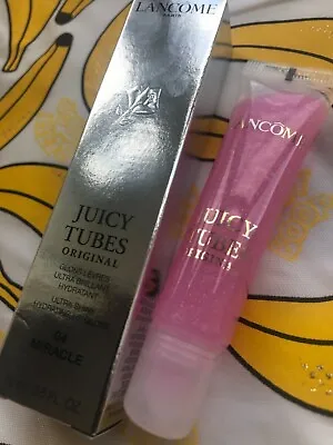 Lancome Juicy Tubes Lipgloss No.04 Miracle Pretty Pink Extra Shine Popular Rare • £30.99