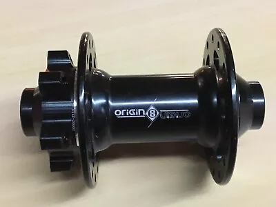 Origin8 Front Hub 100mm 28 Hole 6 Bolt Disc 15mm Thru Axle - Black • $54.99