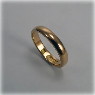 Vintage 22ct Gold Court Wedding Ring Hallmarked 1927 Birmingham 3.5gms • £325