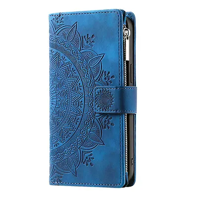 Zip Wallet Case For LG G6 K50 Q60 V60 Shockproof Leather Flip Holder Phone Cover • £10.03