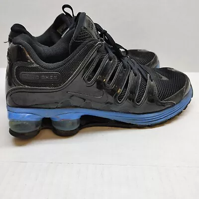 Nike Shox Lunarlon Black Blue Running Sneakers Shoes 429876-002 Men’s Size 9.5 • $54.99