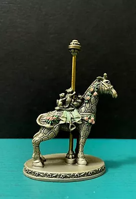 Hudson Pewter Giraffe Carousel Circus Carnival Diorama Miniature Art Figurine • $24.99