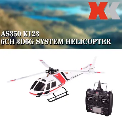 Wltoys XK K123 6CH 3D Brushless Motor RC Helicopter RTF Compatible FUTABA S-FHSS • $165.03