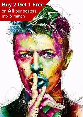 David Bowie Abstract Poster A5 A4 A3 A2 A1 • £9.99