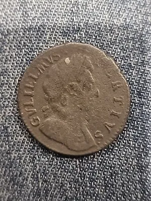 1699 William Iii Copper Farthing Coin Date In Legend Good Condition • £32