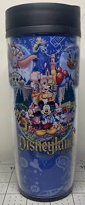 Walt Disney World Disney Parks Blue Tumbler Travel Mug W/Mickey Minnie & More • $13.59