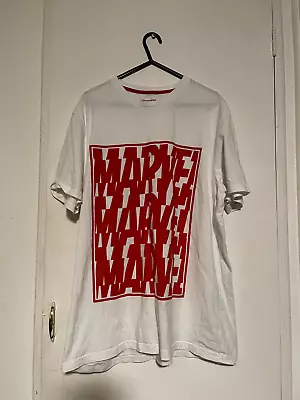 Marvel Mens T-shirt Comic Strip Logo White Official Large • £10.99