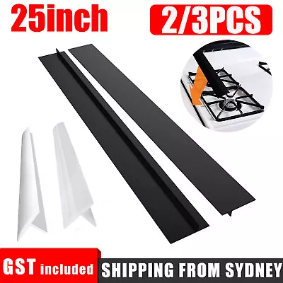 $16.98 • Buy 2-3PCS Silicone Kitchen Stove Counter Gap Cover Oven Guard Spill Easy Clean Seal