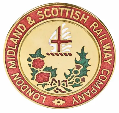 Vintage London Midland Scottish Railway Company Logo Crest Enamel Brooch Badge • £6.50