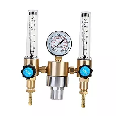  Argon/CO2 MIG TIG Flow Meter Gas Regulator Gauge 0 Dual Output Gas Regulator • $52.85