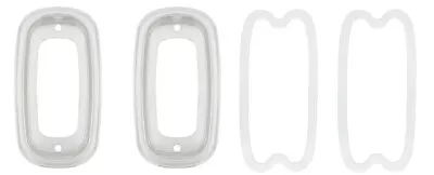 60-66 Chevrolet GMC Truck Stamped Anodized Aluminum Tail Light Bezels & Gaskets • $45.77