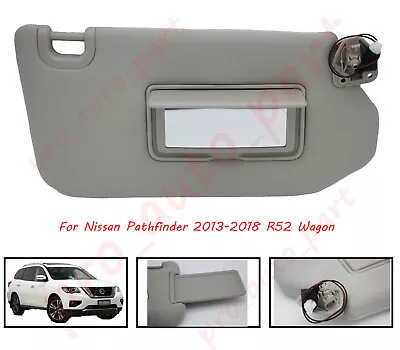 New Drivers Right Sun Visor Gray For Nissan Pathfinder 2013-2018 R52 Wagon AU • $47.69