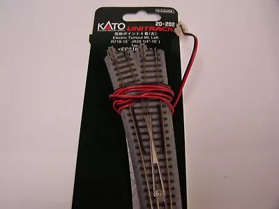 KATO N SCALE TRACK - UNITRACK 20-202 #6 Turnout Left - 1 PCS LOT P12 • $19.80