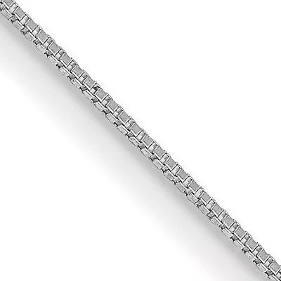 10K White Gold .5mm Box Chain Necklace Jewelry 20  • $81.31