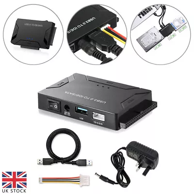 £18.76 • Buy USB 3.0 To IDE SATA Converter Hard Disk Hard Drive Adapter For 2.5  3.5  HDD SSD
