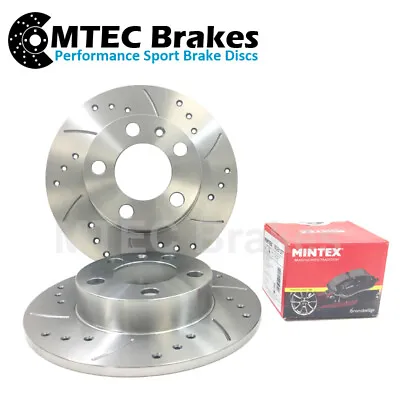 Saab 9-3 Saloon 1.9 TTiD Aero 07- Rear Brake Discs & Pads Drilled Grooved • $118.73