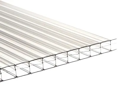 £34.22 • Buy 16mm Clear Triple-Wall Polycarbonate Sheet - Conservatory / Canopy Roof Panel