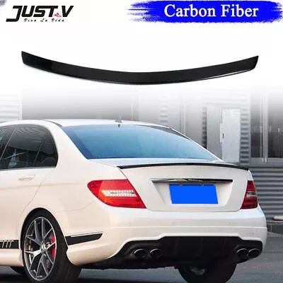 For Mercedes Benz C Class W204 2008-2014 Carbon AMG Style Rear Trunk Spoiler Lip • $59.99