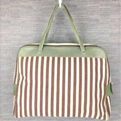 Marni Hand/Boston Bag Brown/Brown Beige Striped Fabric Canvas Fabric/Bag Kanno.Y • $214.92
