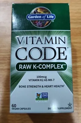 Garden Of Life Vitamin Code Raw K-Complex 60 Vegan Caps • $22.25