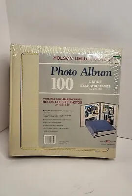 Vintage Holson Deluxe 100 Page 3 Ring Photo Album 8 X 10 Made In USA  SEALED • $14